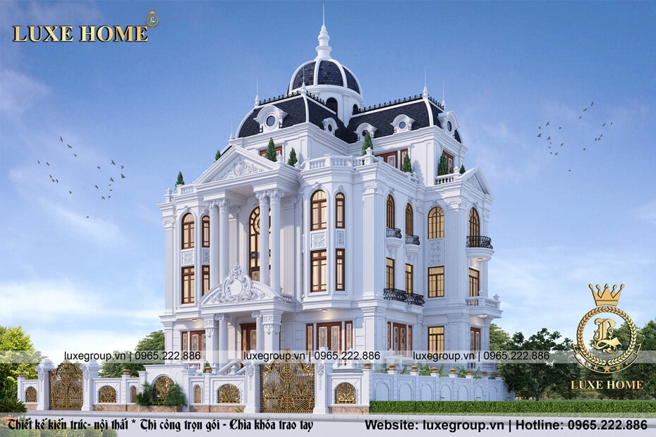 Mẫu thiết kế lâu đài tân cổ điển đẹp xa hoa tại Bình Phước