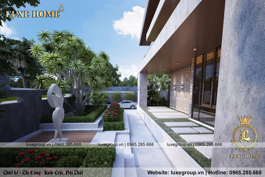 Chi tiết mẫu thiết kế Villa nghỉ dưỡng hiện đại 2 tầng ấn tượng