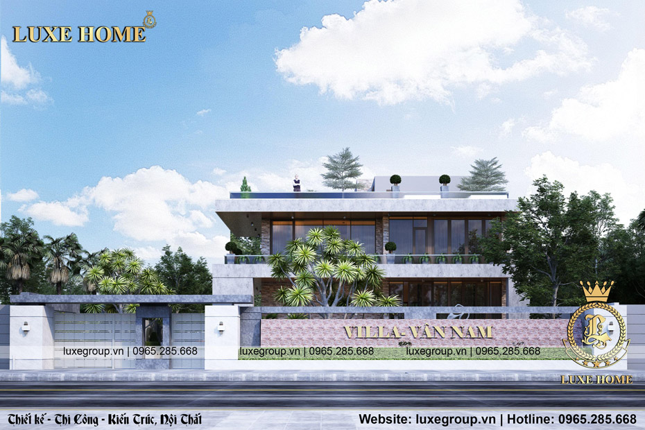 Thiết kế Villa nghỉ dưỡng hiện đại 2 tầng tại Ninh Bình