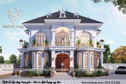 Thiết kế biệt thự 2 tầng tân cổ điển Anh Phong Tây Sơn – BT 2240